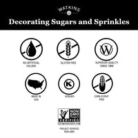 Watkins Gourmet Decorating Sprinkles, Rainbow Nonpareils, 4.2 Oz. Jar, 1 Count