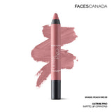 Faces Ultime Pro Matte Lip Crayon With Sharpener, Peach Me 08, 2.8g