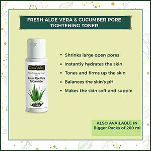 INDUS VALLEY Natural Oil Removal Face Pack Multani Mitti,Cucumber Toner, Tea Tree Oil (30g , 50ml+ 5ml=55ml)