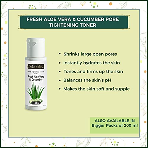 INDUS VALLEY Natural Oil Removal Face Pack Multani Mitti,Cucumber Toner, Tea Tree Oil (30g , 50ml+ 5ml=55ml)