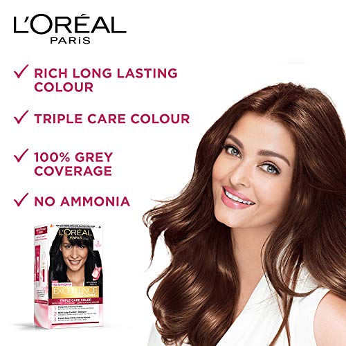 L'Oreal Paris Excellence Creme Hair Color, 1 Black, 72ml+100g
