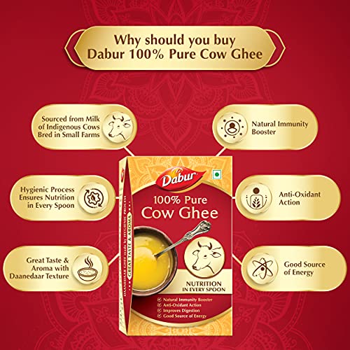 Dabur 100% Pure Cow Ghee with Rich Aroma 1L