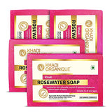 Khadi Organique Natural Herbal Rose Geranium Soap Pack of 4