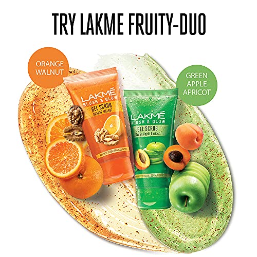 Lakmé Blush & Glow Green Apple Apricot Scrub, Gentle On Skin, Deep Cleansing Gel Scrub 100 g