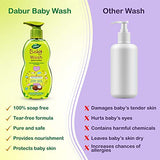 Dabur Baby Wash: pH 5.5 balanced with No Harmful Chemicals & Tear Free Formula |Contains Aloe Vera & Calendula |Hypoallergenic & Dermatologically Tested with No Paraben & Phthalates - 500 ml