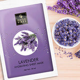 Good Vibes Lavender Hydrating Sheet Mask (Pack of 3) | Lightweight Hydrating Moisturizing Softening Face Serum Sheet Mask For All Skin Types | No Animal Testing