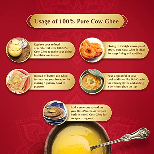 Dabur 100% Pure Cow Ghee with Rich Aroma 1L