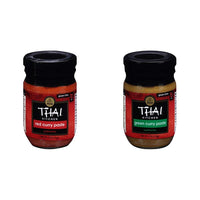 Thai Kitchen Gluten Free Red Curry Paste, 4 oz (Pack of 6) with Thai Kitchen Gluten Free Green Curry Paste, 4 oz (Pack of 6)