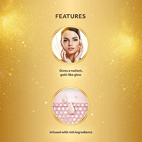 Pond’s Golden Radiance Facial Kit, 24K Pure Gold, Golden Glow At Home, Youthful Glow, Instant Glow, In Just 6 Easy Steps, 80 g