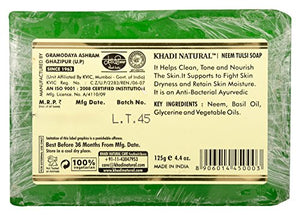 KHADI NATURAL Neem Tulsi Soap, 125g (Pack of 2)