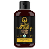 Holy Natural Organic Jamaican Black Castor Oil (100ml), Cold Pressed, USDA Certified, Traditional Roasted Castor Beans Smell, Chemical Free, No Preservative, Best for Skin and Hair.