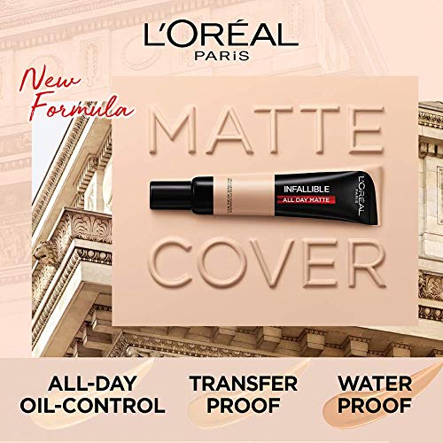 Loreal Paris Infallible 24H Matte Cover Liquid Foundation, 250 Radiant Sand, 35 ml