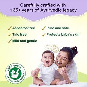 Dabur Baby Powder: No added Talc and Asbestos | Contains Oat Starch , Arrowroot Powder & Amba Haldi |Hypoallergenic & Dermatologically Tested with No Paraben & Phthalates - 300 g