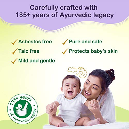 Dabur Baby Powder: No added Talc and Asbestos | Contains Oat Starch , Arrowroot Powder & Amba Haldi |Hypoallergenic & Dermatologically Tested with No Paraben & Phthalates - 300 g