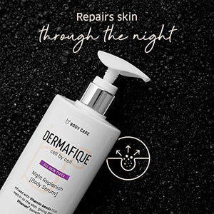 Dermafique Night Replenish Body Serum, Body Lotion for All Skin Types, Night Regeneration, 30x Vitamin E, Deeply hydrates and moisturizes, Repairs Skin Cell Damage, dermatologist tested (300 ml)