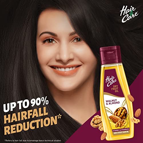 Hair & Care with Walnut & Almond,Non-Sticky Hair Oil, 300 ml