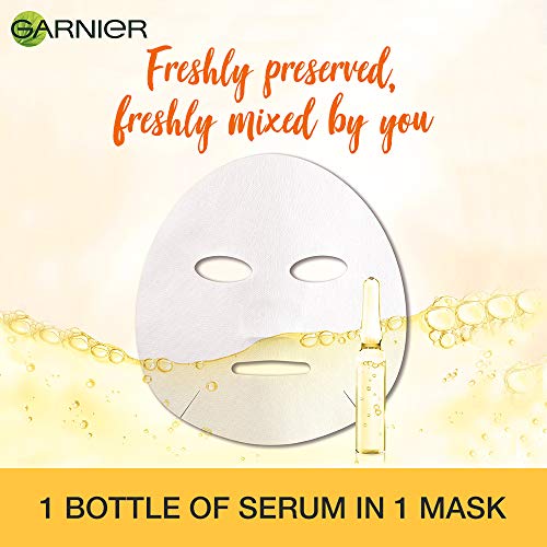Garnier Skin Naturals, Fresh Mix Vitamin C, Face Serum Sheet Mask (Orange, 33 g)