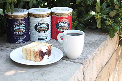 French Market Coffee, Coffee and Chicory, Medium-Dark Roast Ground Coffee, 12 Ounce Metal Can