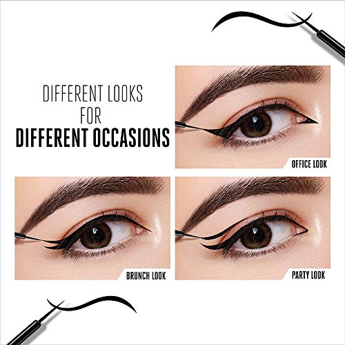 Lakmé Eyeconic Liquid Eye Liner, Black, Long Lasting Matte Waterproof Liner - Smudge Proof, Transfer Proof Eye Makeup for 24 hrs, 4.5 ml