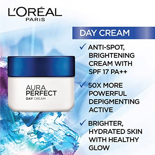 L’Oréal Paris Aura Perfect Day Cream with SPF 17 PA++ | Face Cream with Vitamin C & Tourmaline Gemstone | For all skin types