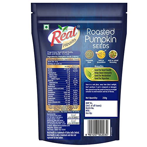 Real Roasted Pumpkin Seeds 250g | Healthy Snacks | Immunity Booster Snack