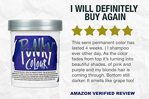 Jerome Russell Punky Semi Permanent Hair Color Conditioning, 100ml - Violet (Pack of 1)