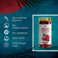 Vanalaya Hibiscus Tea For Glowing Skin, Weight loss Made with 100% Natural Hibiscus Petals (Pack Of 2x50g)