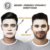 The Man Company Vitamin C Sheet Mask with Hyaluronic Acid & Lemon | Boosts Collagen, Brightening | Improves Skin Tone, Deep Cleanses & Removes Excess Oil - 25ml*2