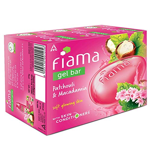 Fiama Gel Bar Patchouli and Macadamia for soft glowing skin, with skin conditioners, 125 g (Pack of 3)