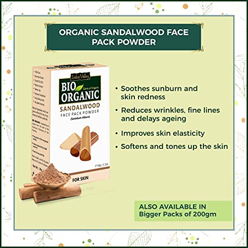 INDUS VALLEY Skin Glowing Face Pack Bio-Organic (Multani Mitti, Sandalwood, Organic Rose Petal ,Rosemary Essential Oil ,Fresh Rose water) 30*3=90g, 30ml+5ml=35ml