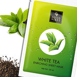 Good Vibes White Tea Enriching Sheet Mask (Pack of 3) | Lightweight Hydrating Moisturizing Softening Face Serum Sheet Mask For All Skin Types | No Animal Testing