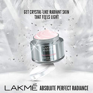 Lakme Absolute Perfect Radiance Brightening Light Day Cream 50 g, SPF 20 PA++, Daily Illuminating Face Moisturizer for Glowing Skin - Ultra Lighweight
