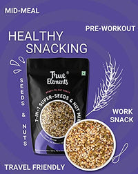 True Elements 7 in 1 Nuts and Seeds Mix (125g * 2) - Mix Seeds for Eating | Seed Combo | Healthy Snacks | Roasted Seeds