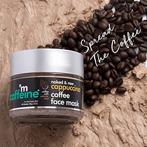 mCaffeine Cappuccino Coffee Face Mask (100gm) for Acne and Oil Control | Face Pack with Kaolin Clay and Almond Milk | Kills 99.9% Acne Causing Germs | SLS & Paraben Free