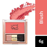 Lakme 9 To 5 Pure Rouge Blusher, Coral Punch, 6 g
