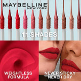 Maybelline New York Sensational Liquid Matte Lipstick 03 Flush It Red, 7G.
