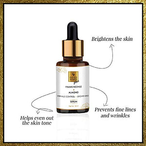 Good Vibes Wrinkle Control and Brightening Serum - Frankincense and Almond - 10 ml - For Uneven Skin Tone and Dark Spots - Paraben and Sulfate Free