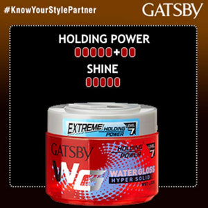Gatsby Water Gloss Hyper Solid Gel, 369 grams
