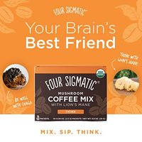 Organic Instant Coffee Powder by Four Sigmatic | Arabica Instant Coffee Singles with Lion's  Mane, Chaga and Rhodiola | Mushroom Coffee Instant Mix for Better Focus and Immune Support | 10 Packets