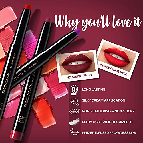 Faces Canada Ultime Pro HD Intense Matte Lips + Primer 1.4g Crushed Berry 04
