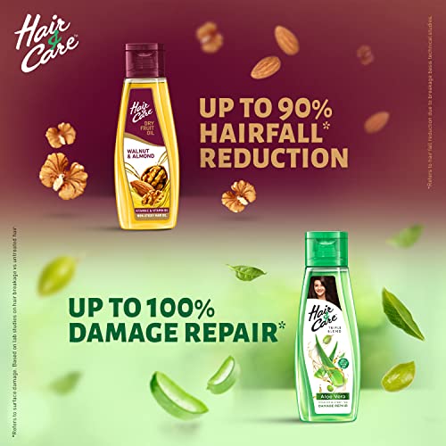 Hair & Care with Aloe Vera, Olive Oil & Green Tea Damage Repair Non-Sticky Hair Oil, 300 ml