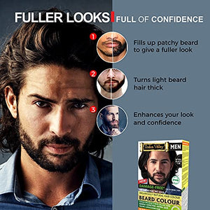 INDUS VALLEY Natural Damage Free Beard Hair Color ,Black (100g)