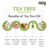 Rey Naturals Tea tree oil for Aromatherapy - Tea Tree Essential Oil for Healthy Skin, Face, and Hair - 100% Organic Remedy for Dandruff, Acne - 30 ml (15 ml x 2) super saver combo
