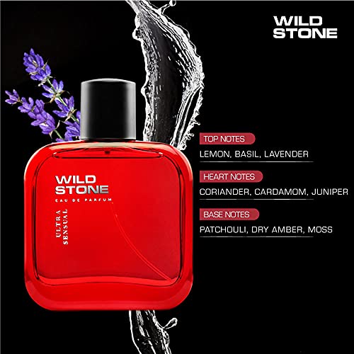 Wild Stone Ultra Sensual Perfume Spray for Men, 100ml, A Sensory Treat for Casual Encounters, Aromatic Blend of Masculine Fragrances