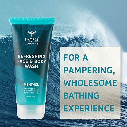 Bombay Shaving Company Refreshing Face & Body Wash with long lasting fresh burst of coolness with Menthol - 200 ml