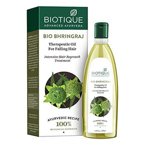 Biotique Bio Bhringraj Therapeutic Hair Oil for Falling Hair Intensive Hair Regrowth Treatment, 200ml