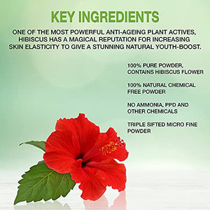 Elemensis Naturals Pure Hibiscus powder for hair growth, hair mask, face Mask, (100Gm)