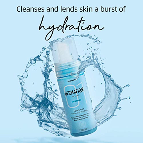 Dermafique Aquaquench Cleansing Mousse, 150 ml - For Dry Skin - Foaming Face Wash- For Deep Cleansing and Hydration - Dermatologist Tested