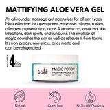 Auli Magic Potion Mattifying Anti-Acne Scar Removing Anti-Tan Sweat Proof Cooling Aloe Vera and Turmeric Gel for All Skin Types - 60gm