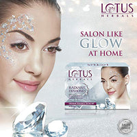 Lotus Herbals Radiant Diamond Cellular Radiance 1 Facial Kit | With Diamon Dust & Cinnamon | For All Skin Types | 37g